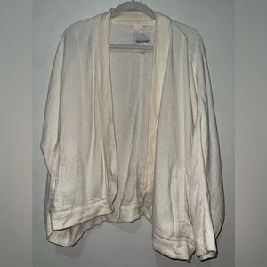 Madewell Collarless Open oversized Cardigan Sweater